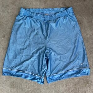Nike Basketball Shorts XL Blue Vintage 90s Silky Baggy Streetwear Embroidered